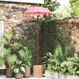 Balinese Parasol Pink 125 x 125 x 260 cm Cotton and Wood 42006468