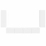 TV Wall Cabinet Set 4 pcs White Engineered Wood 3408925