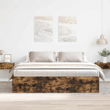 Bed Frame without Mattress Smoked Oak 200x200 cm 3203891