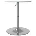 ZNTS Bar Table White 60x60x90 cm Engineered Wood and Chromed Steel 4007194