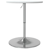 ZNTS Bar Table White 60x60x90 cm Engineered Wood and Chromed Steel 4007194