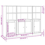Highboards 3 pcs Grey Sonoma Engineered Wood 3185309