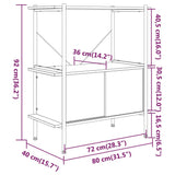 3-Tier Shelving Unit with Cabinet 80x40x92 cm Steel and Engineered Wood 336352