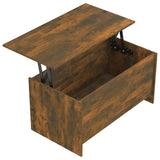 Coffee Table Smoked Oak 102x55.5x52.5 cm Engineered Wood 819266