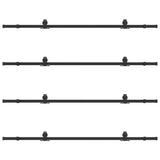 Sliding Door Hardware Kit 427 cm Steel Black 3295752