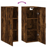 Wall Mounted Cabinet Smoked Oak 34.5x34x90 cm 828865