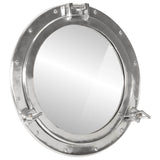Porthole Mirror Wall Hanging 50 cm Aluminium and Glass 357850