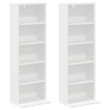 CD Cabinet 2 pcs White 33 x 23.5 x 97.5 cm Engineered Wood 8012691