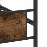 Metal Bed Frame without Mattress Smoked Oak 193x203 cm 3325095