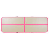 Inflatable Gymnastics Mat with Pump 700x100x10 cm PVC Pink 91924