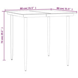 5 Piece Garden Dining Set Black Poly Rattan 3157881
