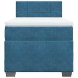 Box Spring Bed with Mattress Dark Blue 80x200 cm Velvet 3286166