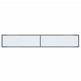 Console Table White 220x35x75.5 cm Tempered Glass 331712