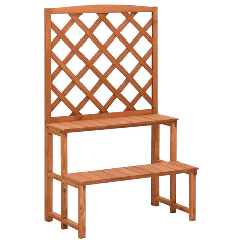 Plant Stand with Trellis 70x42x115 cm Solid Fir Wood 316413
