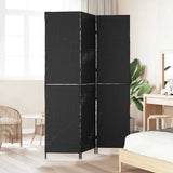Room Divider Folding Manual Black 146 x 180 cm Poly Rattan 42003668