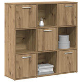 Bookshelf Artisan Oak 90x28x90 cm Engineered Wood 856059