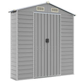 Garden Shed Light Grey Galvanised Steel Large Garden Shed 3188249
