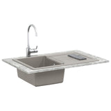 Sink Grey 780 x 500 mm 80% Quartz and 20% Resin 42028393