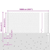 Welded Wire Fence 100 x 0.8 m PVC-Coated Steel Grey 3336928