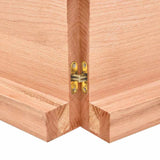 Bathroom Countertop Light Brown 140x60xcm Treated Solid Wood 3156152