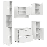 Bathroom Furniture Set 5 pcs High Gloss White 3393067