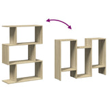 Room Divider Bookcase 3-Tier Sonoma Oak 70x24x97 cm Engineered Wood 858113