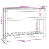 Planter with Shelf 111.5x34.5x81 cm Solid Wood Pine 823766
