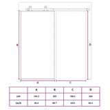 Sliding Door Gold 102.5x205 cm Clear ESG Glass and Aluminium 155150