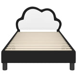 Children's Bed Frame with Headboard Black 90 x 200 cm PU 42011188