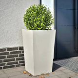 Garden Planter White 45x45x75 cm Steel 851096