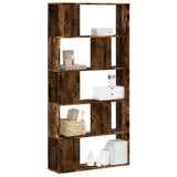 Bookcase 5-Tier Smoked Oak 80.5x23.5x162.5 cm Engineered Wood 852775