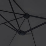Garden Parasol Black Polyester Large Adjustable Armrests 362951