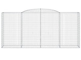 Arched Gabion Baskets 13 pcs 300x50x180/200 cm Galvanised Iron 3146784