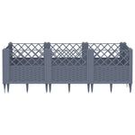 ZNTS Garden Planter with Pegs Blue Grey 123.5x43.5x43.5 cm PP 368019