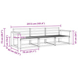 Outdoor Sofa Set 3 pcs White 257.5 x 83 x 73 cm 3385993