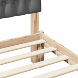 Bed Frame with Upholstered Headboard Brown 160 x 200 cm 3394389