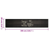 Kitchen Rug Washable Cup Black 60x300 cm Velvet 4005595