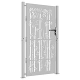 Garden Gate 100x200 cm Corten Steel Bamboo Design 153243