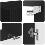 TV Cabinet Set 2 pcs Black Engineered Wood 3408971