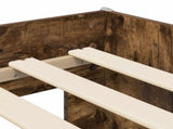 Kids'High Bed Frame with Desk Smoked Oak Engineered Wood 3422671