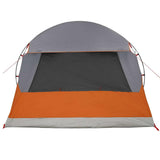 Dome Tent 4-Person with Roof Grey and Orange 455 x 252 x 178 cm 42001022