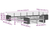 Sofa Sets Solid Acacia Wood 3384540