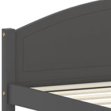 Bed Frame without Mattress Dark Grey Solid Pine Wood 160x200cm 322050
