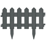 ZNTS Lawn Edgings 25 pcs Anthracite 10 m PP 314683