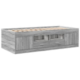 Daybed with Drawers without Mattress Grey Sonoma 90x190 cm Single 3280256