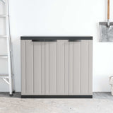 Outdoor Storage Cabinet Grey and Black 97x37x85 cm PP 364202