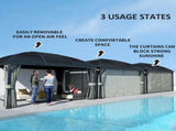 3 x 4m Hardtop Gazebo Canopy with Metal Roof, Aluminium Gazebo Permanent Pavilion with Netting and T3398P318777