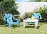Garden Chairs 2 pcs for Children Blue 37x34x44 cm PP Wooden Look 364739