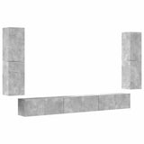7 Piece TV Cabinet Set Concrete Grey Engineered Wood 3114305