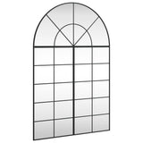 Wall Mirror Black Glass, Iron 150 x 100 cm Minimalistic 3200614